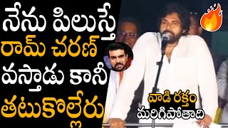 వాడి రక్తం మరిగిపోతాది🔥🔥 Pawan Kalyan Revealed Shocking Fact About Ram Charan Election Campaign [upl. by Solegna]