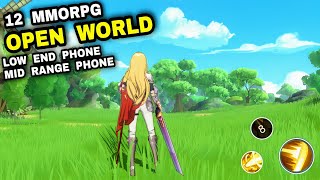 Top 12 Best MMORPG Android iOS LOW END PHONE Mid range Phone 12 MOST PLAYED Games MMORPG OPEN WORLD [upl. by Aniarrol]