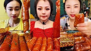 Food sharing a collection of pig skin rolls so delicious foodsharing food mukbang eatingshow [upl. by Jamil181]