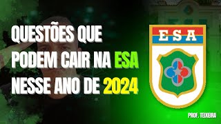 Treino de resolução  Questões de Matemática  ESA  AMASSANDO A ESA  PARTE 2 [upl. by Lahcear]