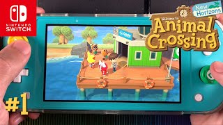 Animal Crossing on the Nintendo Switch Lite 1  Welcome to Avalon [upl. by Ynar]