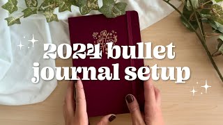 starting a new bullet journal 🥀✨ 2024 bullet journal setup [upl. by Goldfinch]