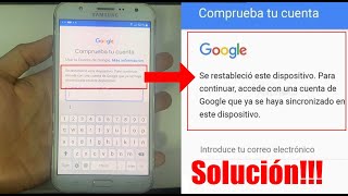 Se restableció este dispositivo Para continuar acceda con una cuenta de google  Quitar cuenta robo [upl. by Retsevel]