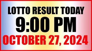 Lotto Result Today 9pm Draw October 27 2024 Swertres Ez2 Pcso [upl. by Merta914]