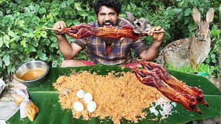 2 Rabbit Tandoori Biriyani  Village Style Cooking AND Eating  RABBIT TANDOORI [upl. by Silvanus]