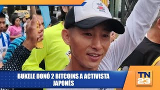 Bukele donó 2 bitcoins a activista japonés [upl. by Piero]