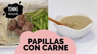 4 PAPILLAS con CARNE para bebés de 8 a 10 meses [upl. by Arber586]