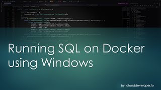 0012  Running SQL on Docker using Windows howto guide [upl. by Zennie]