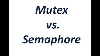 Mutex vs Semaphore [upl. by Karilynn]