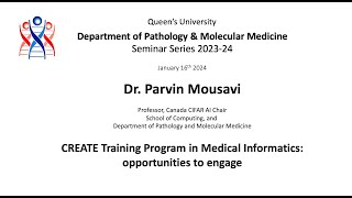 Dr Parvin Mousavi  January 16th 2024 [upl. by Atteuqcaj124]