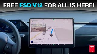 I finally got FREE Tesla FSD v12321 Full SelfDriving for 1 Month  NerveRacking FSD Test [upl. by Laeira550]