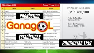 GANAGOL 1159 ANÁLISIS COMPLETO PRONÓSTICO ESTADÍSTICAS JUGADA SENCILLA Y 5 DOBLES ¡SUSCRIBETE [upl. by Lacey]