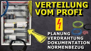 Unterverteiler nach Norm verdrahten Schneider Electric RCDFI Treppenlicht und Zwischenzähler [upl. by Darum644]