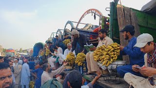 Banana sindh market Islamabad  Islamabad banana market  Special banana vlogs [upl. by Eusebio976]