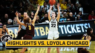 Loyola Chicago at Iowa  Highlights  Big Ten Womens Basketball  Dec 21 2023 [upl. by Yelahc]