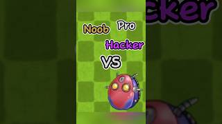 PVZ Fusion  Noob vs Pro vs Hacker  Red Robotic Bowling Zombie pvz memes shorts [upl. by Bhatt]