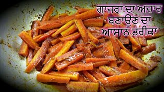 Gajar Ka Achar ❤ in punjabi 💖 Carrot Pickle Recipe 💝 jaanmahal video [upl. by Harias944]