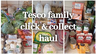 Tesco family of four grocery haul  Plus meal plan amp clubcard prices [upl. by Gnouhk]