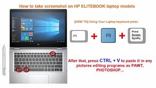 How To Take Screenshot on HP ELITEBOOK Laptop Models TUTORIAL 2020 [upl. by Tremayne]