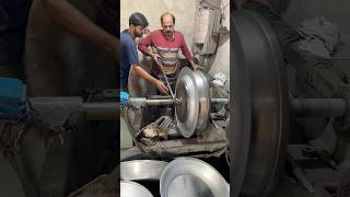 stainless steel large thaal making process shorts utensils amazing [upl. by Japha]