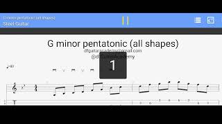 G minor pentatonic all shapes [upl. by Tabitha277]