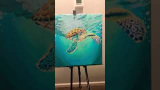 Painting my sea turtle it’s a upgrade from my old one [upl. by Eenet]