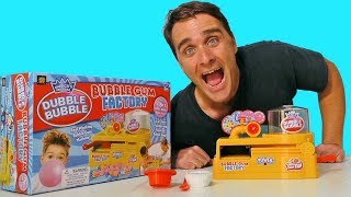 Dubble Bubble Bubble Gum Factory   Toy Review  Konas2002 [upl. by Sidalg853]