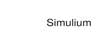 How to pronounce Simulium [upl. by Slaohcin]