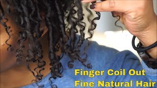 Updated quotNatural Hairquot Finger Coil Out Tutorial  Fine Hair Series Beautiful [upl. by Herbert]