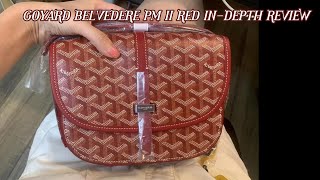 GOYARD BELVEDERE PM II RED INDEPTH REVIEW [upl. by Crow]