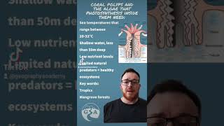 Coral reefs anatomy and formation alevel gcsegeography igcse [upl. by Wildon438]