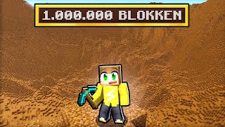 1000000 Blokken Hakken In Minecraft [upl. by Odey]