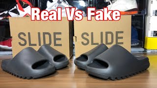 Adidas Yeezy Slide Onyx Real Vs Fake Review [upl. by Hersh]