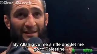 Khamzat Chimaev message in his own language after his win vs Kamaru Usman in UFC  Translated [upl. by Idroj]