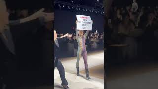 A PETA supporter dripping in blood infiltrated the Giorgio Armani fashion show on Madison Ave [upl. by Cindee]