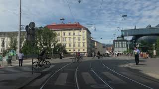 Mit der Straßenbahn von Graz Hauptbahnhof zum Jakomini Platz [upl. by Nhguavad]