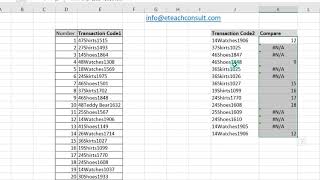 Compare 2 list of data using excel functions MATCH amp ISNUMBER [upl. by Yelram]