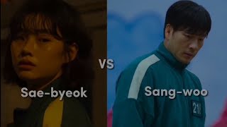 Saebyeok vs Sangwoo  Squid Game [upl. by Yelnek]