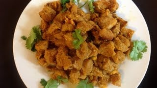 Spicy soya chunks curry or soya chunks poriyal [upl. by Ahsinnek]