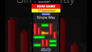 Hamster Kombat Mini Game Today 17 September Unlock Key  17 September Mini Game Hamster  mini game [upl. by Aibar]