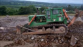 CAT D9G dozer at work on a road construction site [upl. by Laurence356]