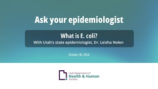 Ask your epidemiologist What is E coli [upl. by Frere]