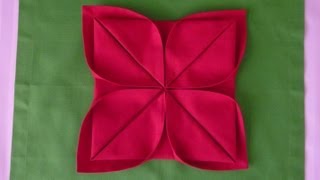 Napkin Folding  Lotus [upl. by Certie]