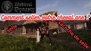 Astucestuto  Comment seller harnachais equipe vos montures  chevaux anes sur medieval dynasty [upl. by Rasec]