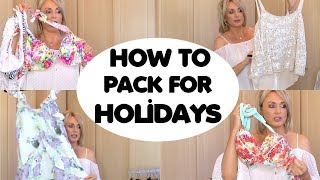 HOW TO PACK FOR ALL INCLUSIVE RESORT  SWIMWEAR CLOTHES MAKEUP [upl. by Aelaza]