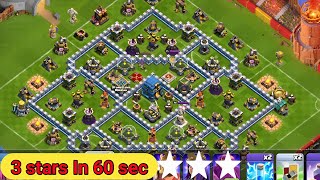 How to 3 star Quick Qualifier Challenge in 60 sec  coc haaland challenge 8  quick qualifier [upl. by Haeluj]