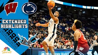 HIGHLIGHTS Wisconsin vs Penn State  Big Ten Mens Basketball  1162024  NBC Sports [upl. by Legnalos]