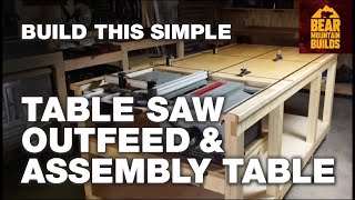 Build This Simple Table Saw Outfeed and Assembly Table  Part 1  FREE PLANS [upl. by Hgeilyak]