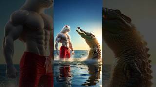 Kitten Overboard 🐱🚨 DAD CAT VS Crocodile 🐊💥 catshorts cat [upl. by Dodi]