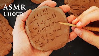 ASMR Cuneiform Writing on Clay  Ancient Ugaritic Alphabet [upl. by Waldman749]